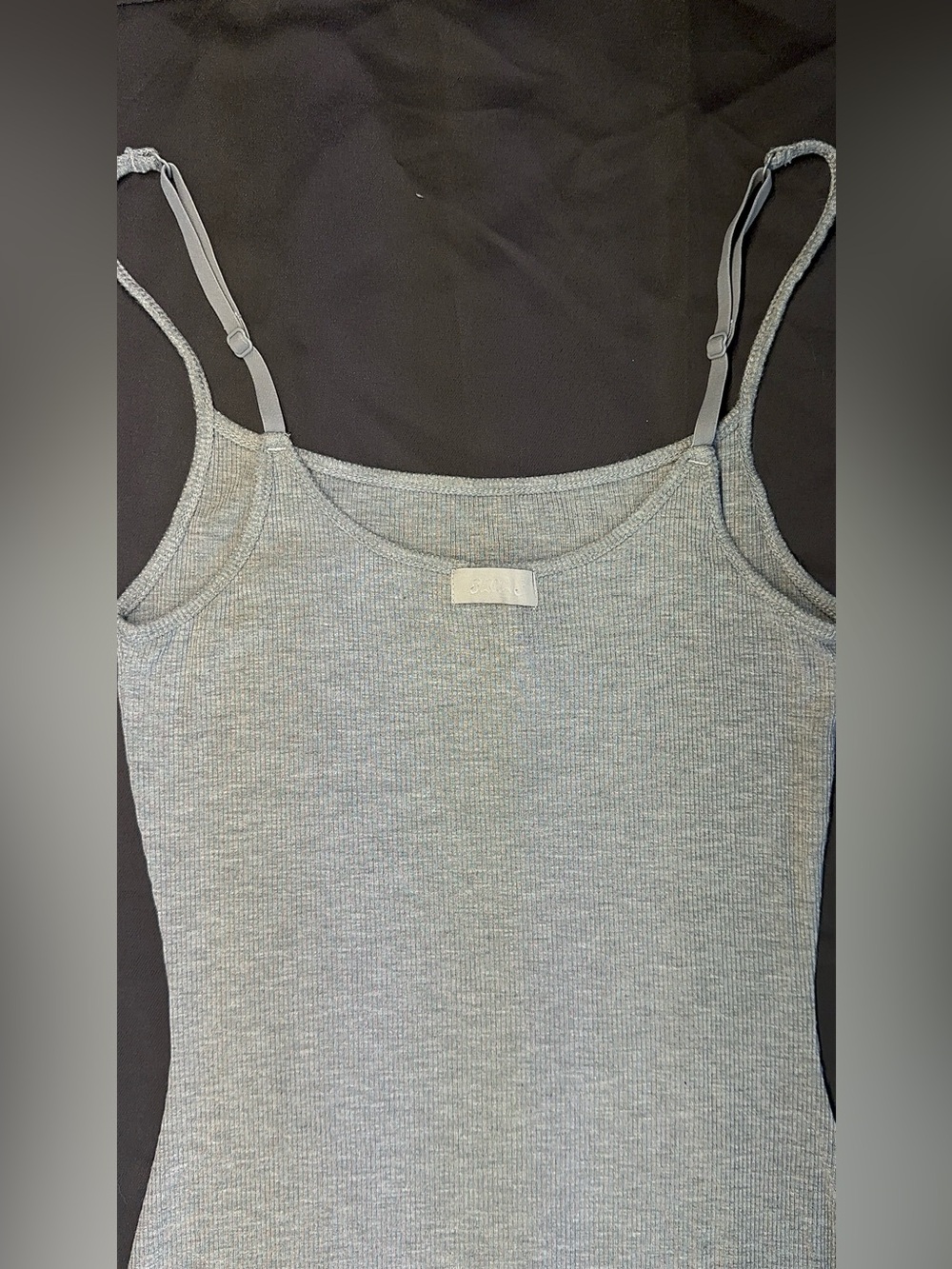 SKIMS Soft Lounge Long Slip Dress Heather Gray Ribbed Maxi Size L - Picture 11 of 13
